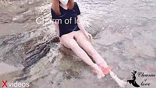 Indonesian Cutie Filmed and Nailed by Cameraman