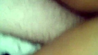 Watch my wife get a quick cumshot from that horny guy in amateur fun