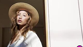 Dominique Lobito strips naked outdoors, flaunting big tits and curvy pussy