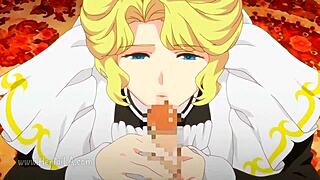 Wow, Busty Blonde Maid In Hentai Action!