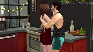 Dominant Alexandra D gets huge load inside her pussy - 3d hentai