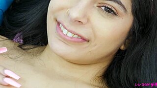 Beautiful brunette gets naked and reveals her charms in a casting scene