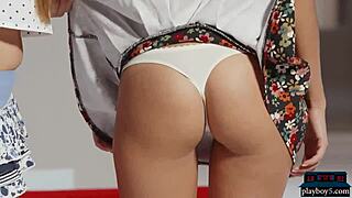 Teen Models Rip Clothes Off in Mini Skirts