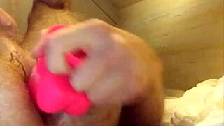 Damn, that gay anal slut rides huge dildo like a pro!