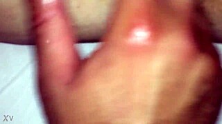 the step mom and her son explore the fat pussy together, fingering and oiling it up in a naughty game