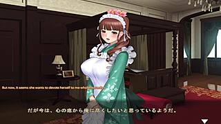 maid-san to boin game hozuki scene 4 english with big tits cosplay