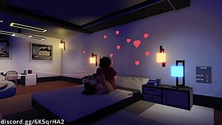 Demon passionately fucks his hot roblox fan in missionary position, leading to a creampie.