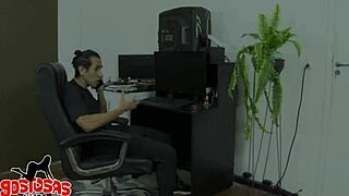 Secretaria With Gigantic Tits Gets Wild in Brazilian Anal Action!