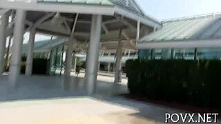 natalie lust in doggystyle sucking and bent over pov sex