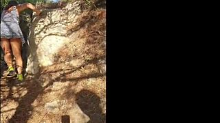 Hey, wanna see stepmom strip panties and suck cock on the beach?