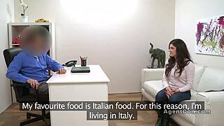 Watch this busty cutie bent over for doggy in casting interview