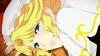 Wow, Busty Blonde Maid In Hentai Action!