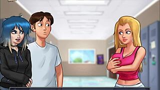 Summertime Saga 98 unfolds with wild college antics. Those animated big asses steal the show!