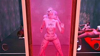 Harley Quinn enslaved by big cocks for rough anal and bukkake!