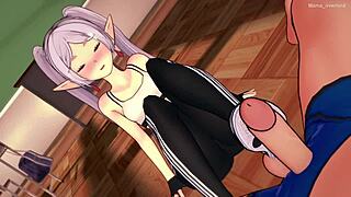 Frieren Gets Fucked On Floor In Sportswear!