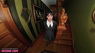 Horny Wednesday Addams gets fucked in VR porn