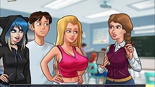 Summertime Saga 98 unfolds with wild college antics. Those animated big asses steal the show!