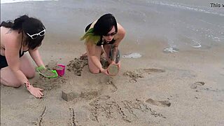 these lovely ladies had an amazing beach photoshoot in tiny bikinis today.