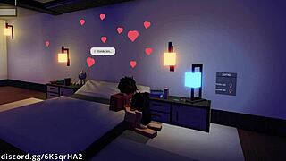 Demon passionately fucks his hot roblox fan in missionary position, leading to a creampie.