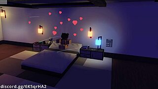 Demon passionately fucks his hot roblox fan in missionary position, leading to a creampie.