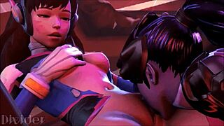 Best of D.Va scenes featuring double penetration and ass focus.