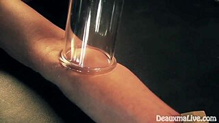 Deauxma Yields to Hartley in Tight Bondage with Whipping and Choking Play