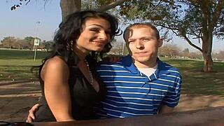 Damn! Rich cuckold watches busty wife Persia Monir get bent over hard