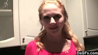 Wow, amateur lesbians kissing in the kitchen with small tits and tattoos!