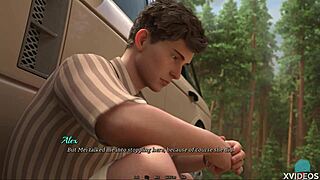 Cute blonde performs footjob on big cock in roleplay