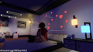 Demon passionately fucks his hot roblox fan in missionary position, leading to a creampie.