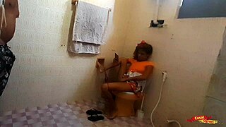 i caught my stepdaughter in the bathroom and helped her relax