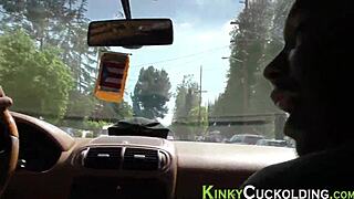 threeway cuckolding babe gets mouth jizzed in stockings! 😏