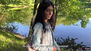 Girlfriend Screams with Orgasms in Public Park via Toy Control