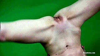 Wow, Check Out Anna Mostik, Young Brunette Gymnast, Spreading Her Legs Wide!