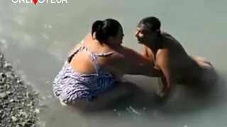 Yo, you won’t believe this lucky guy caught a BBW mermaid at the beach!