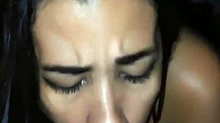 I deepthroat a massive cock until cumshot.