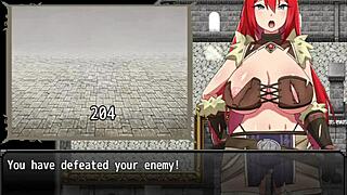 The girl saves the boy she loves and the village people from nasty curses in Rebecca's sword adventure part 5.