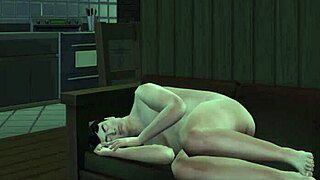 In this cuckold story, the old husband watches his wife masturbating while getting fucked by a black man in 3D anime.