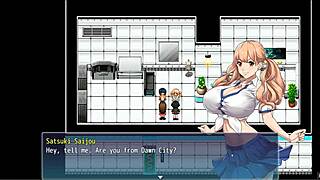 Beautiful Blonde Babe Undresses in Hentai Game Episode 4