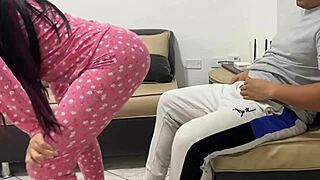 hijastra dancing on my lap, moving wild in homemade clip 😜