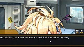 Nova duty sexdoll craves pussy fingering for orgasm stability in hentai game