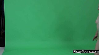 anna mostik, uh, showin’ her crazy gymnastics moves, ya know?