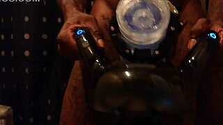 Hallelujah johnson uses universal launch and fleshlight for solo play.