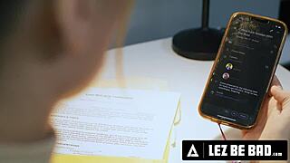 Lez be bad, uh, Anna Claire Clouds dominated by boss Casey Calvert strap-on