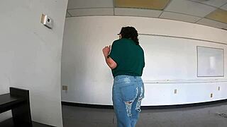 stepmom gives a unique math lesson by swallowing his load to boost his focus