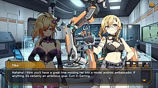 Nova duty sexdoll craves pussy fingering for orgasm stability in hentai game