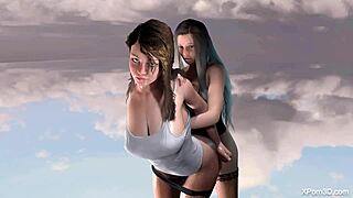 Anime 3D Hentai Busty Lesbian Girls Fucking in Teaser