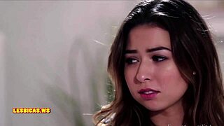 Interracial lesbian kiss between ebony teens