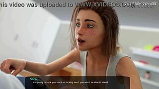 Milfy city step sister sara deepthroats big cock in hentai game