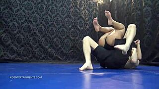 sparring against femdom nomi malone in bikini leads to quick submission and facesitting